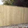 Castle Style Closed Picket on Timber Posts and fitted to Concrete Wall